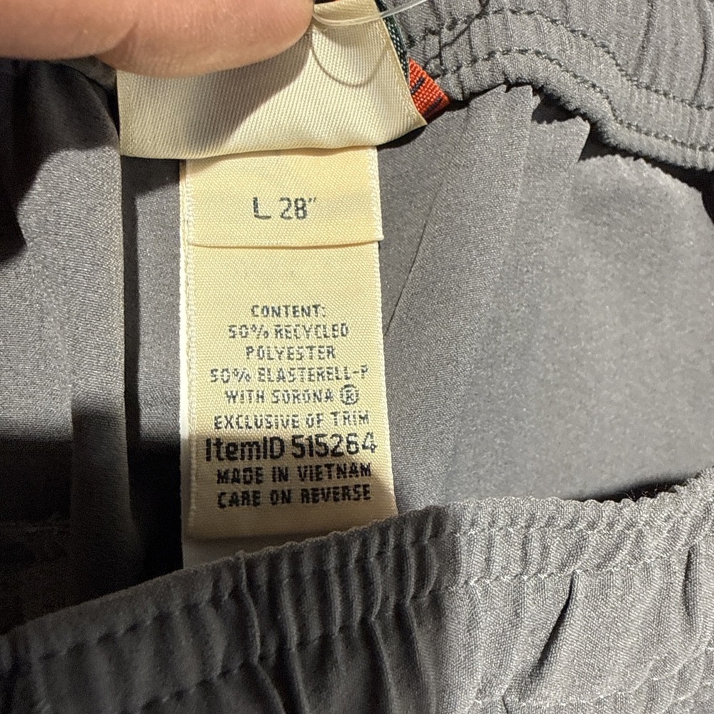NWT L.L.Bean Multisport Pants Mens Large 28" Inseam Alloy Gray UPF 50+ Stretch - Picture 5 of 10